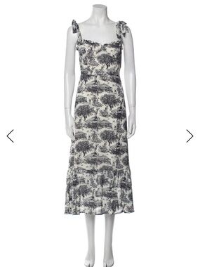 REFORMATION Tie Strap Midi Dress